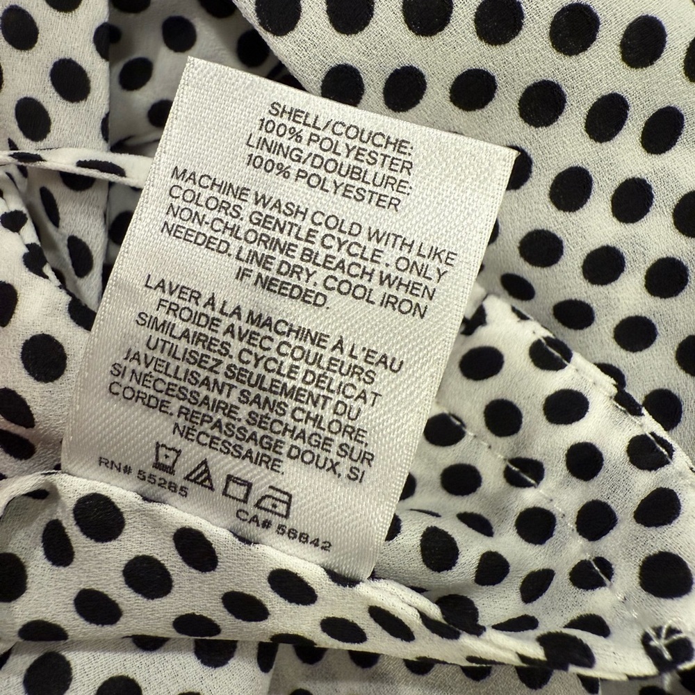 Express Barcelona Cami Size XS White Black Polka Dot Top NWT - Picture 9 of 10